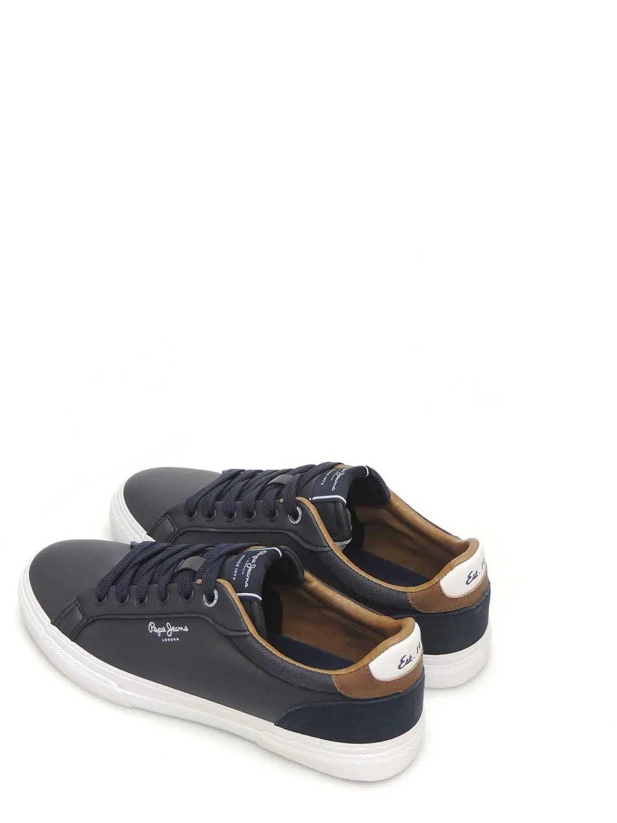 Hombre PEPE JEANS | Sneakers Pepe Jeans Pms30839 Polipiel Marino