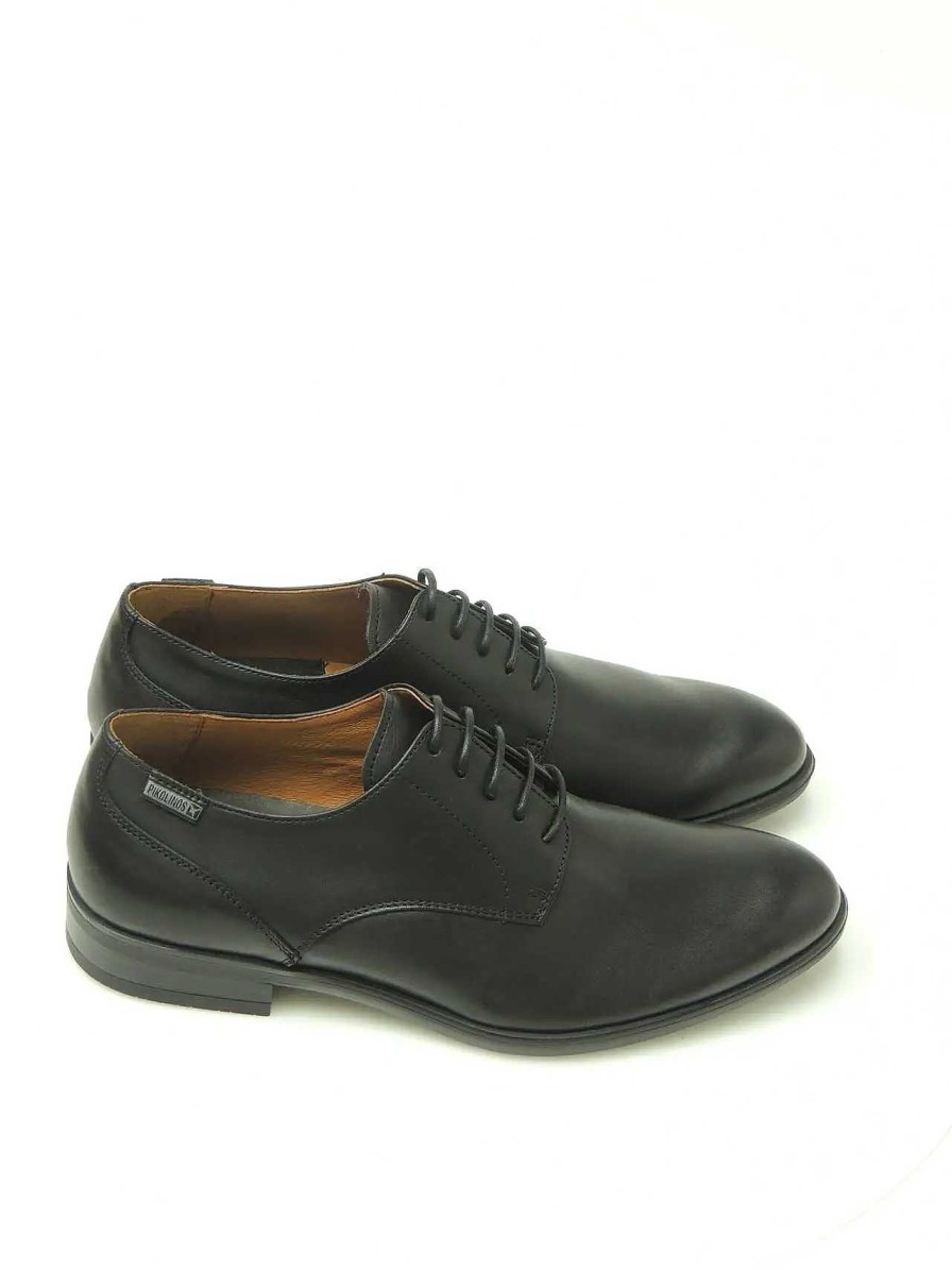 Hombre PIKOLINOS | Zapatos Blucher Pikolinos M7J-4187 Piel Negro