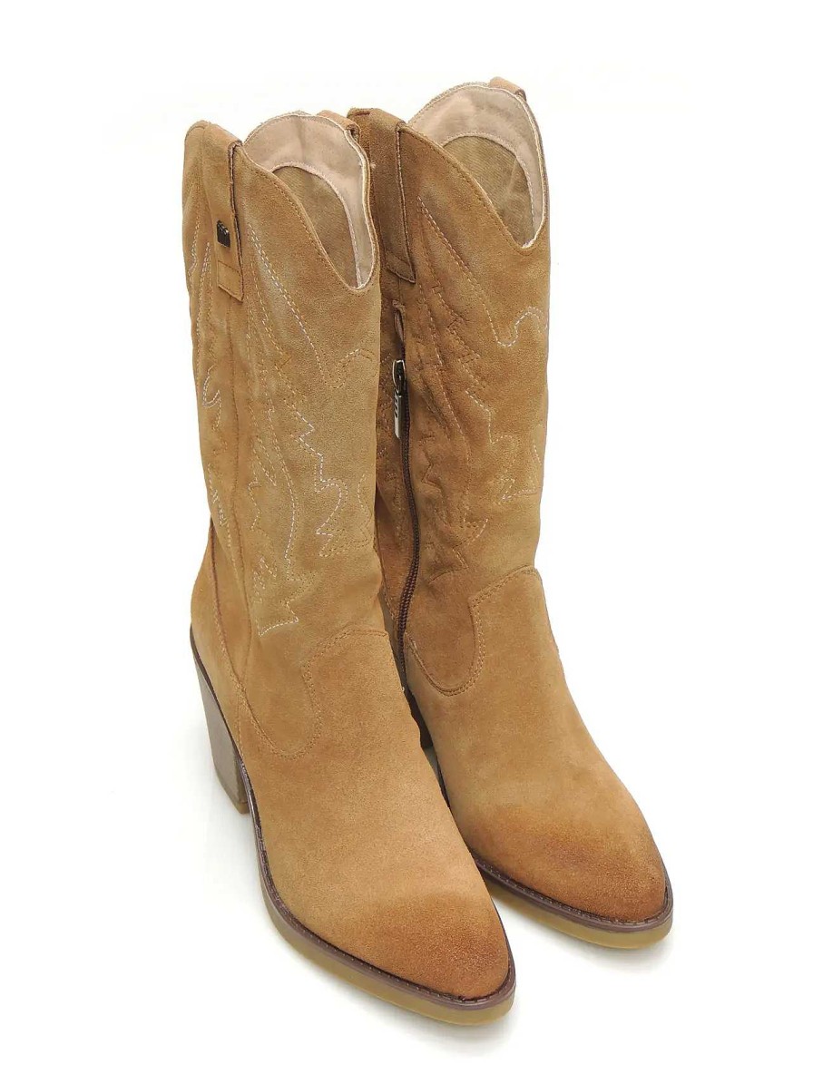 Mujer MUSTANG | Botas Cowboy Mustang 54118 Serraje Cuero