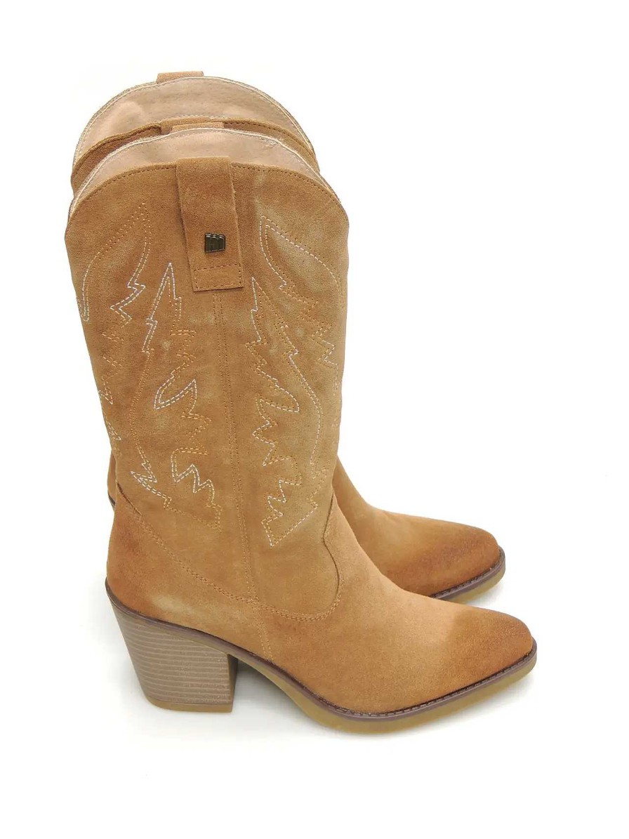 Mujer MUSTANG | Botas Cowboy Mustang 54118 Serraje Cuero