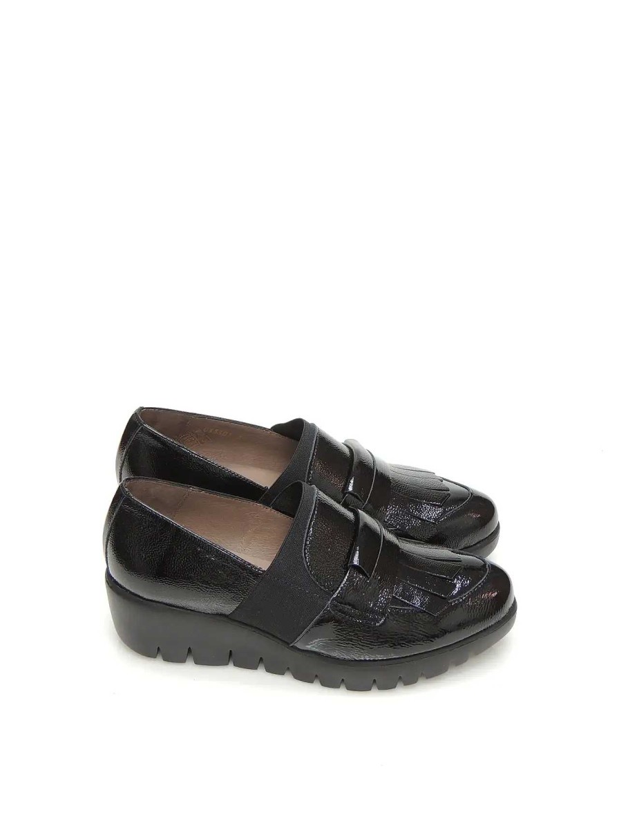 Mujer WONDERS | Mocasines Wonders C-33301 Piel Negro