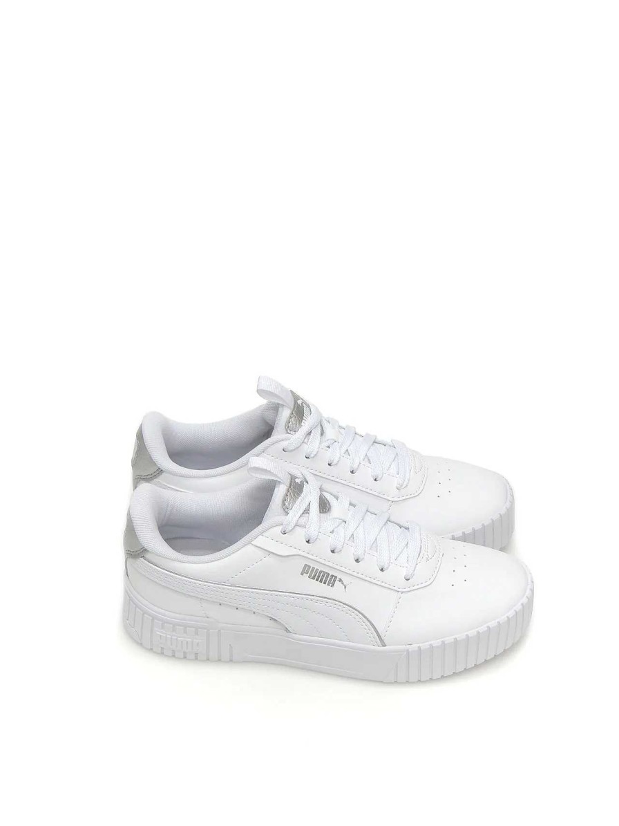 Mujer PUMA | Sneakers Puma 393214 Polipiel Blanco