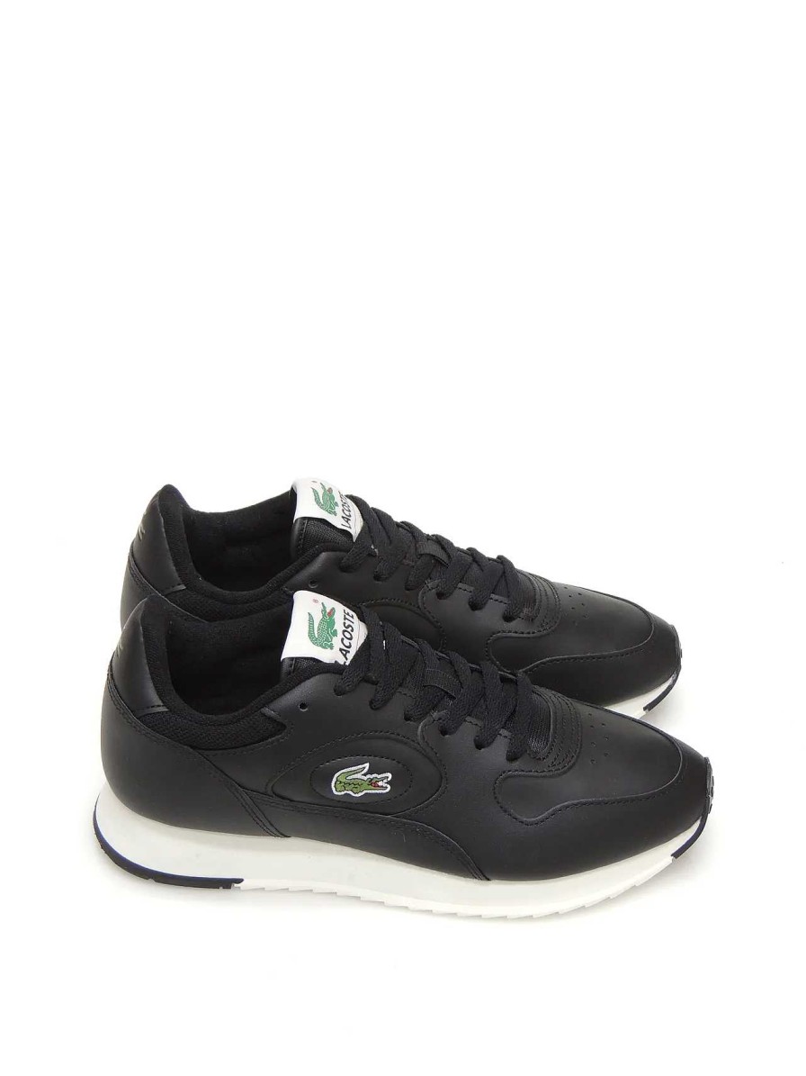 Hombre LACOSTE | Sneakers Lacoste Linetrack Piel Negro