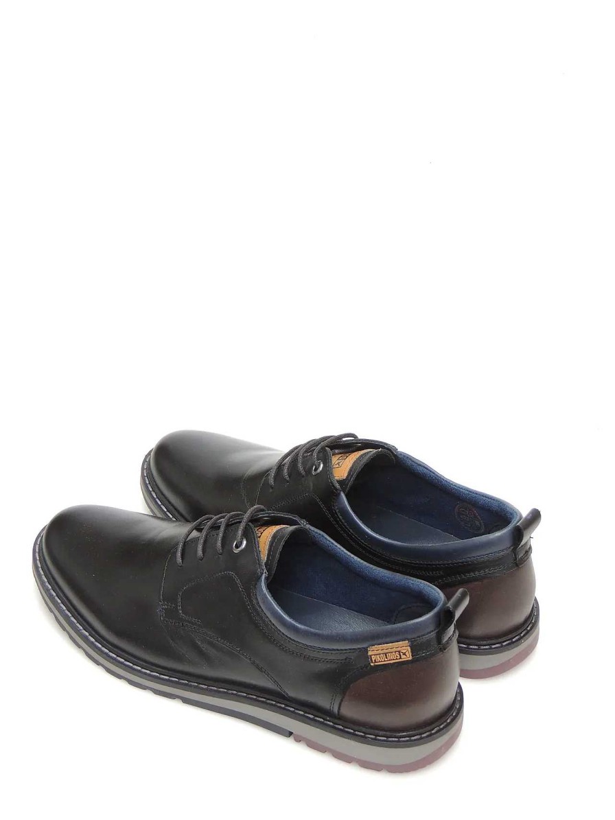 Hombre PIKOLINOS | Zapatos Derby Pikolinos M8J-4183C1 Piel Negro