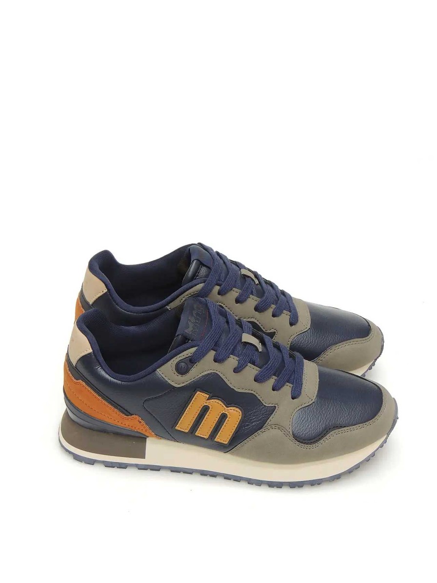 Hombre MUSTANG | Sneakers Mustang 84427 Polipiel Gris