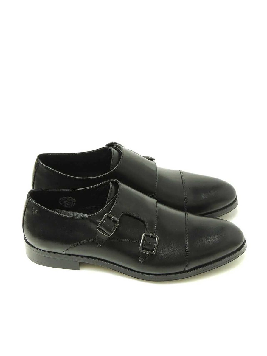 Hombre MARTINELLI | Zapatos Monk Martinelli 1492-2632 Piel Negro