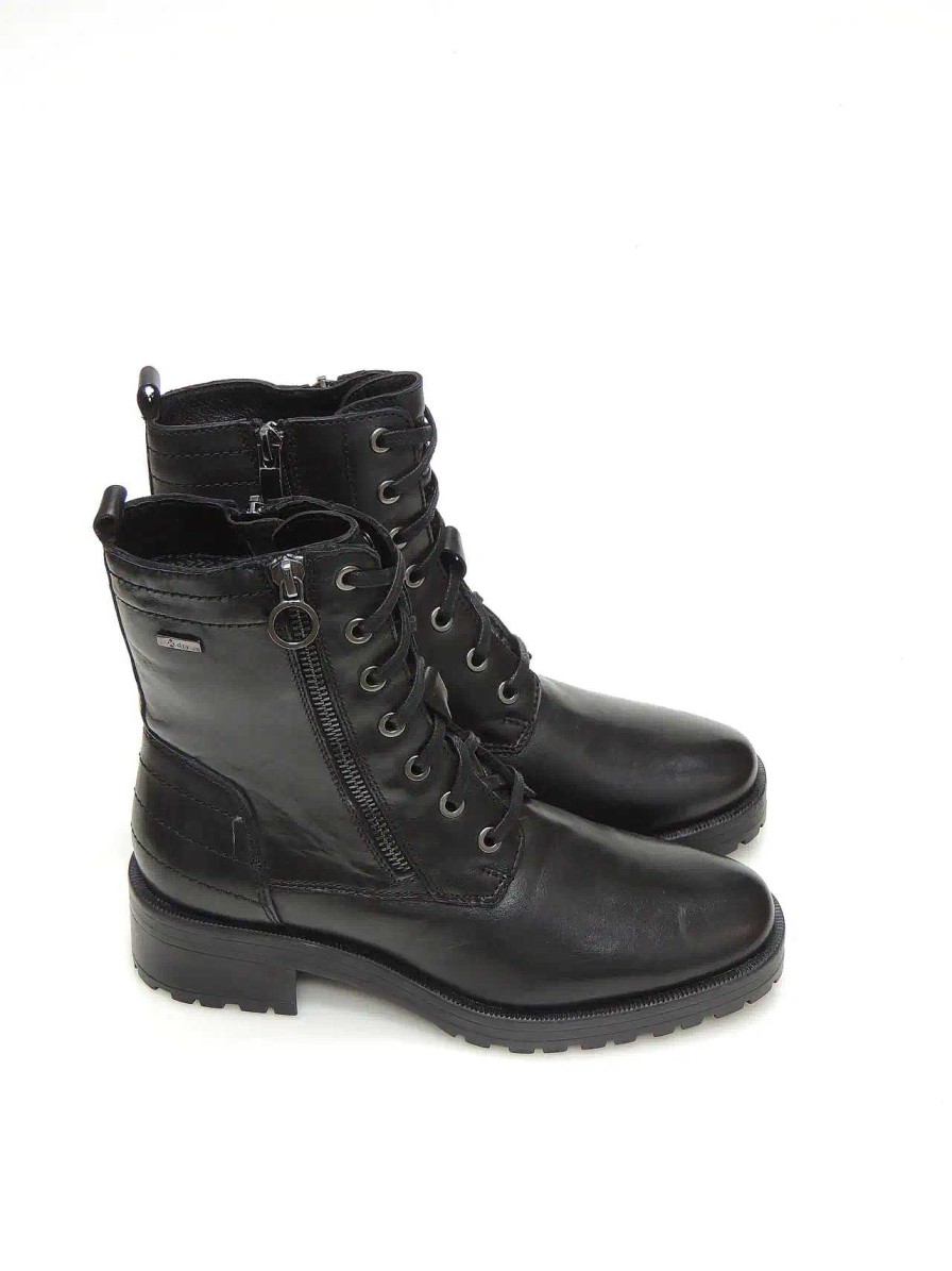 Mujer KANGAROOS | Botas Militares Kangaroos 393-11 Piel Negro