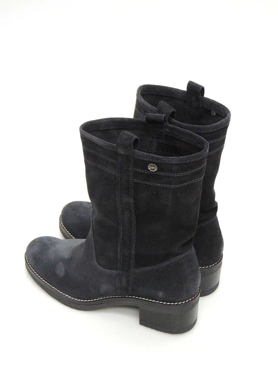 Mujer PORRONET | Botas Media Cana Porronet 4523 Serraje Gris