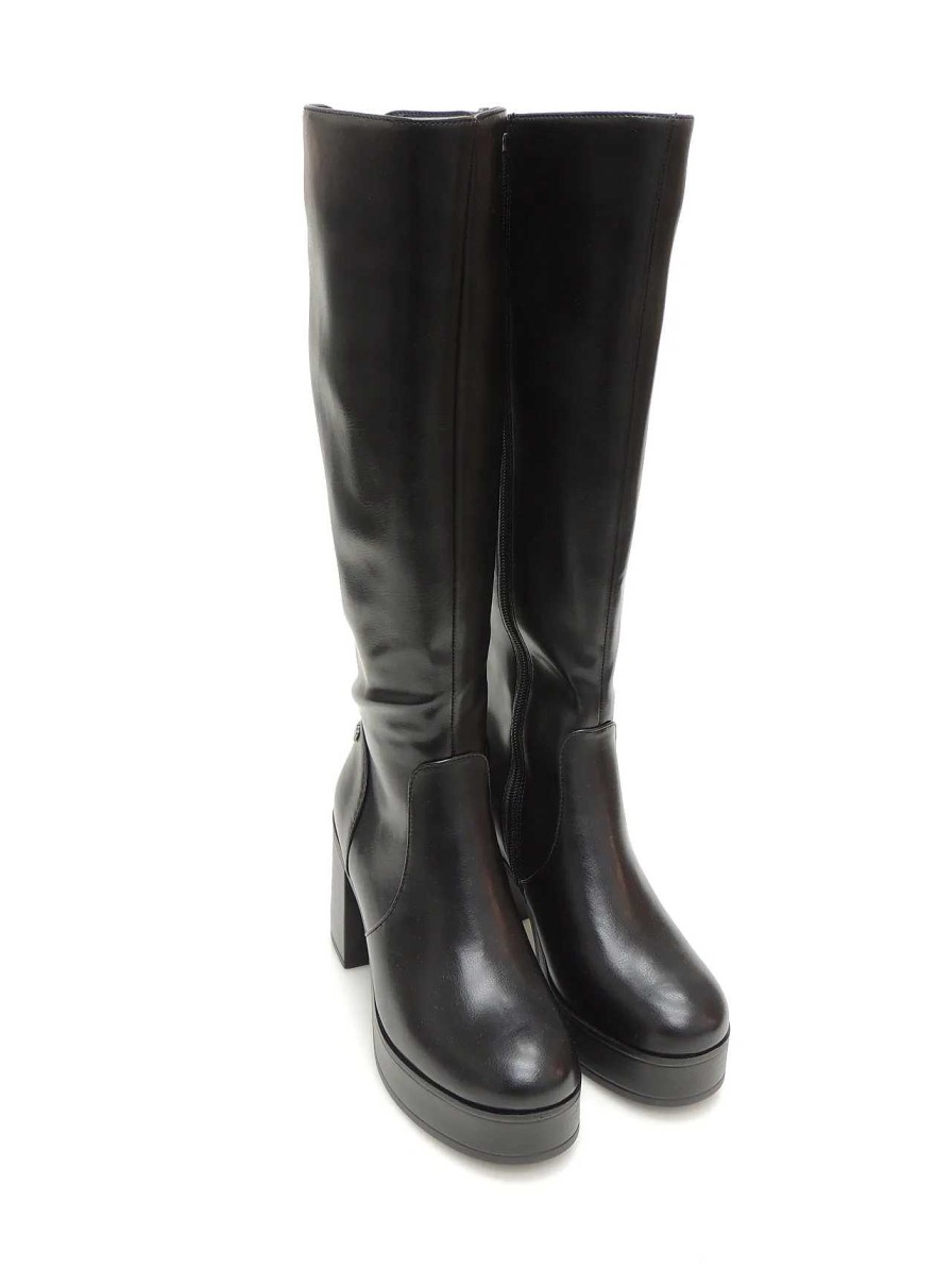 Mujer MUSTANG | Botas Cana Alta Mustang 53580 Polipiel Negro