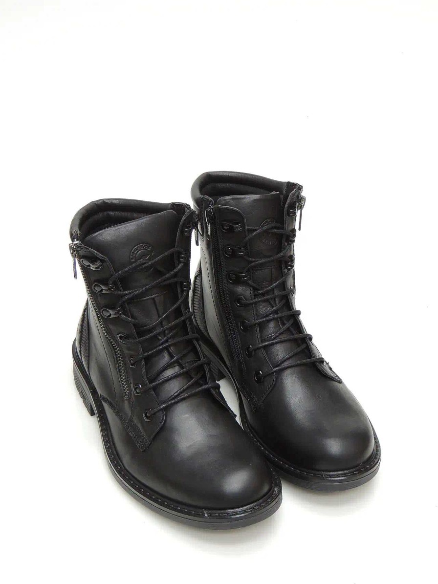 Hombre KANGAROOS | Botas Militares Kangaroos 496-11 Piel Negro