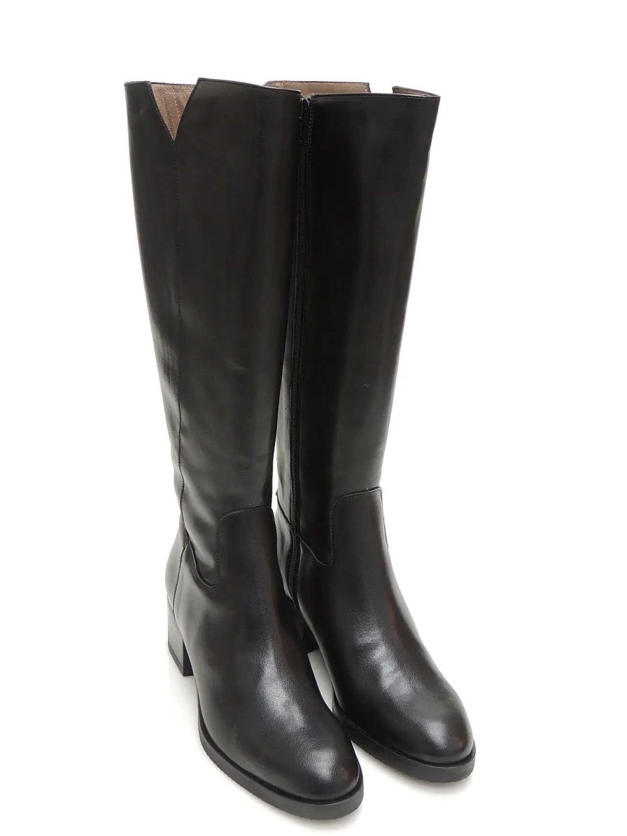 Mujer WONDERS | Botas Cana Alta Wonders G-6222 Piel Negro