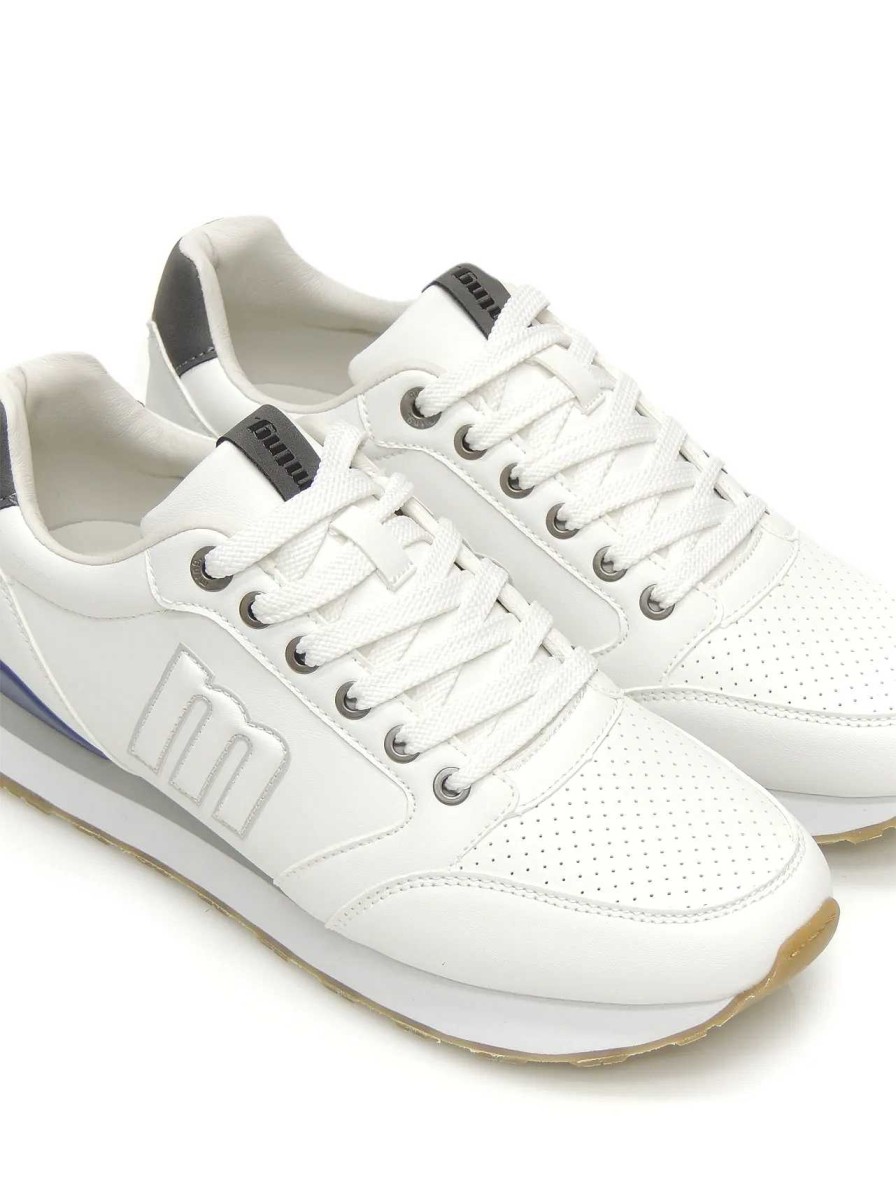 Hombre MUSTANG | Sneakers Mustang 84697 Polipiel Blanco