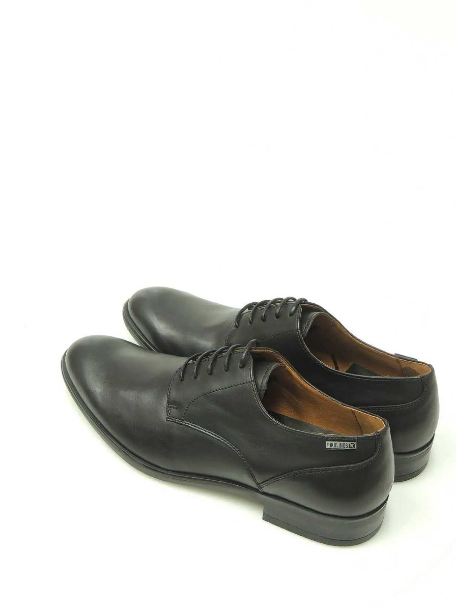 Hombre PIKOLINOS | Zapatos Blucher Pikolinos M7J-4187 Piel Negro