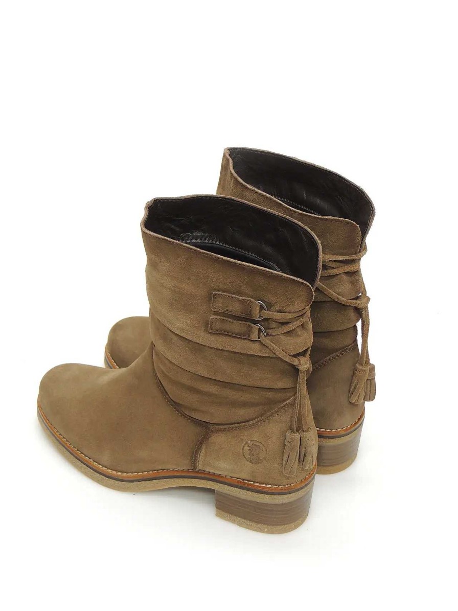 Mujer CORONEL TAPIOCCA | Botas Media Cana Coronel Tapiocca C1312-5 Serraje Taupe