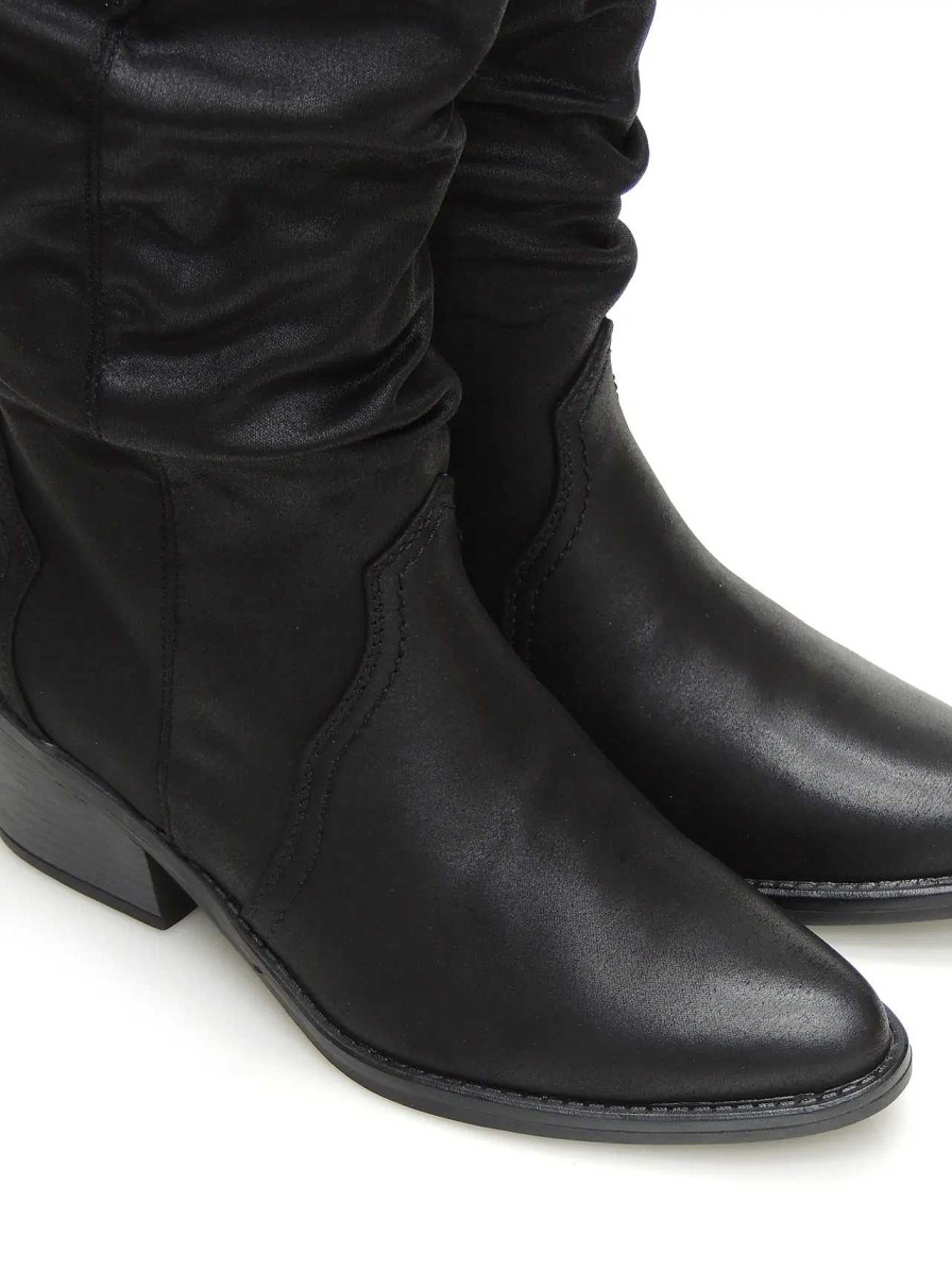 Mujer MUSTANG | Botas Cowboy Mustang 51971 Polipiel Negro