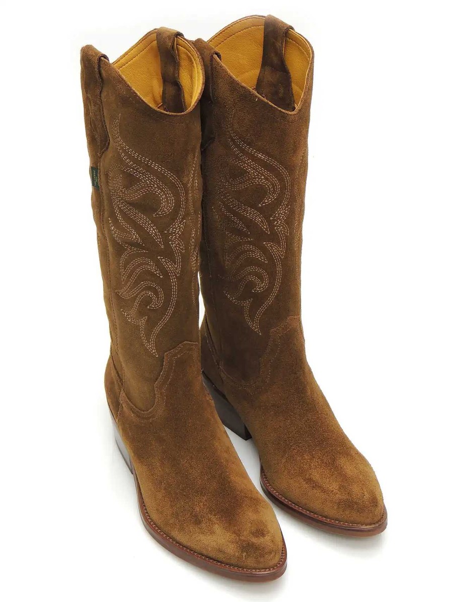 Mujer DAKOTA BOOTS | Botas Cowboy Dakota Boots Dkt 62 Serraje Cuero