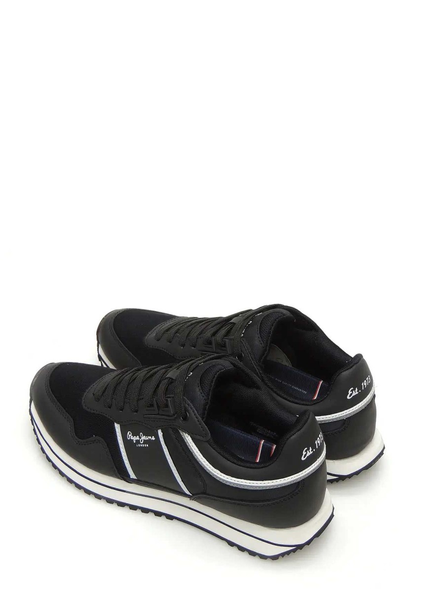 Hombre PEPE JEANS | Sneakers Pepe Jeans Pms30996 Polipiel Negro