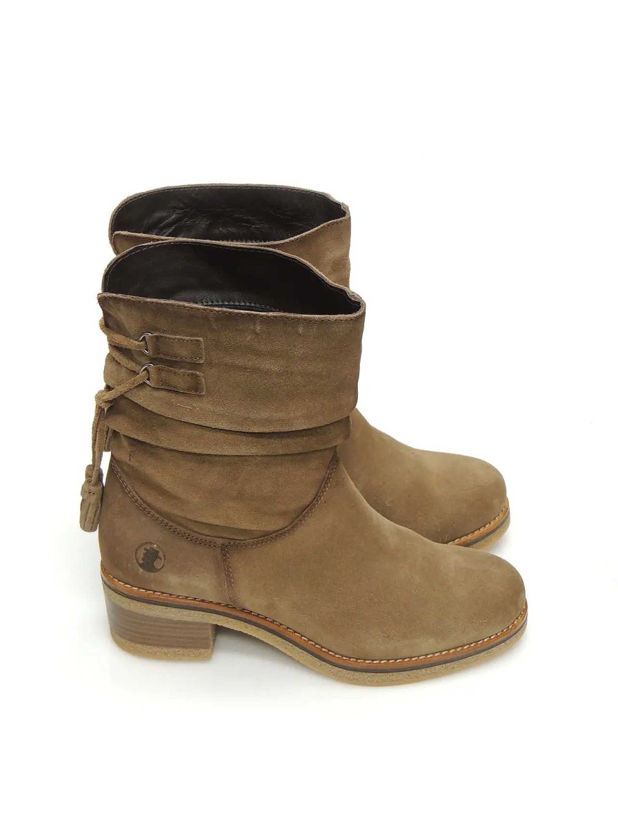 Mujer CORONEL TAPIOCCA | Botas Media Cana Coronel Tapiocca C1312-5 Serraje Taupe