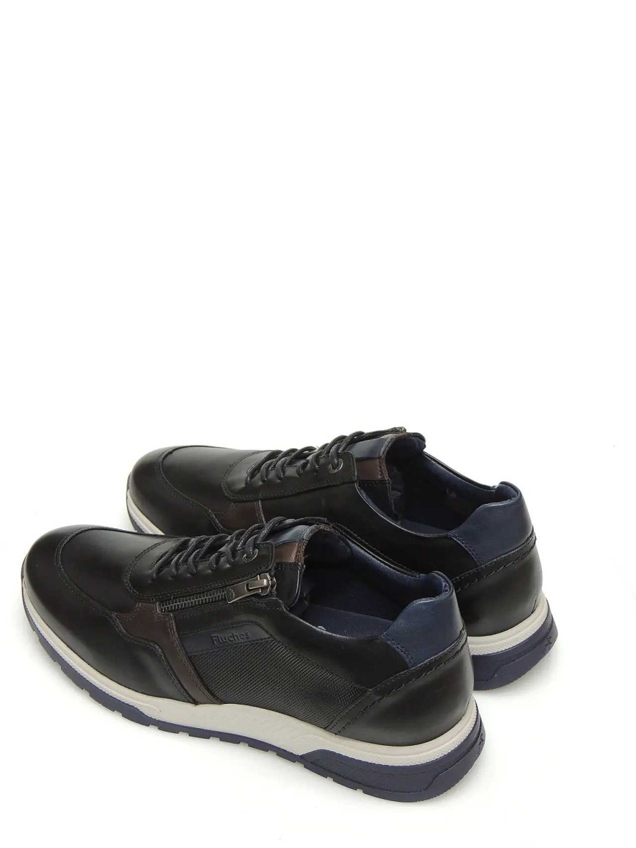 Hombre FLUCHOS | Sneakers Fluchos F1600 Piel Negro