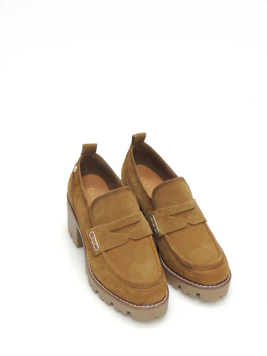 Mujer CARMELA | Mocasines Carmela 16110901 Serraje Camel