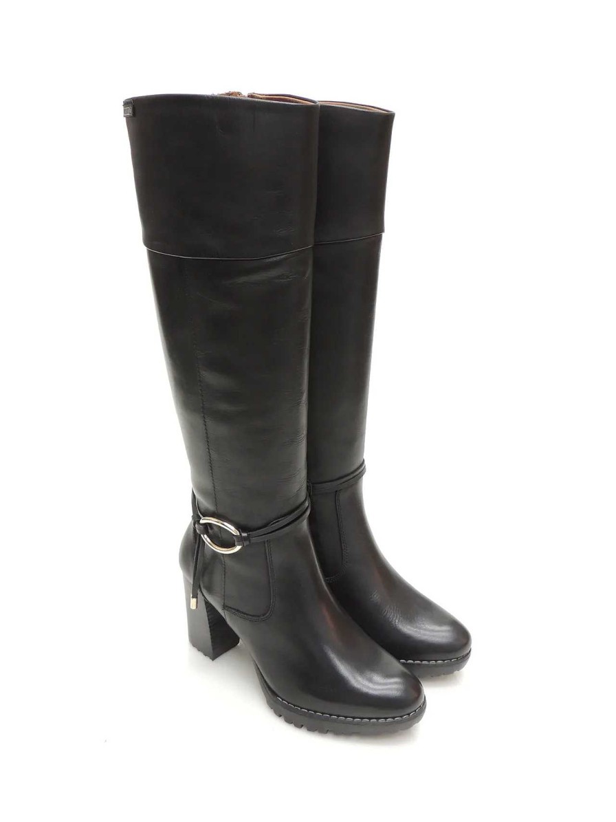 Mujer PIKOLINOS | Botas Cana Alta Pikolinos W7M-9798 Piel Negro