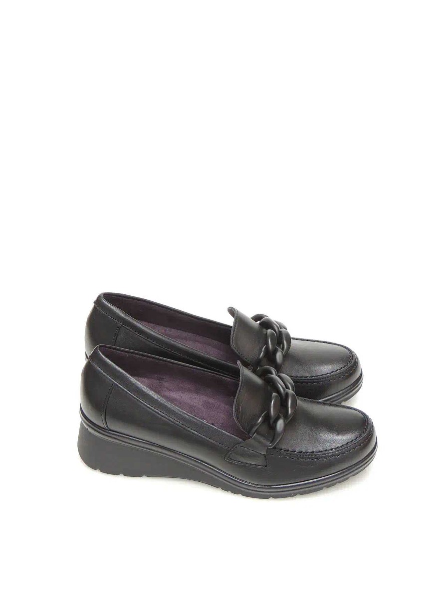 Mujer PITILLOS | Mocasines Pitillos 5320 Piel Negro