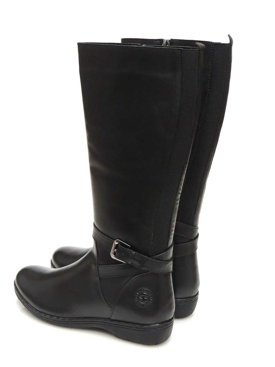 Mujer KANGAROOS | Botas Cana Alta Kangaroos 381-11 Piel Negro