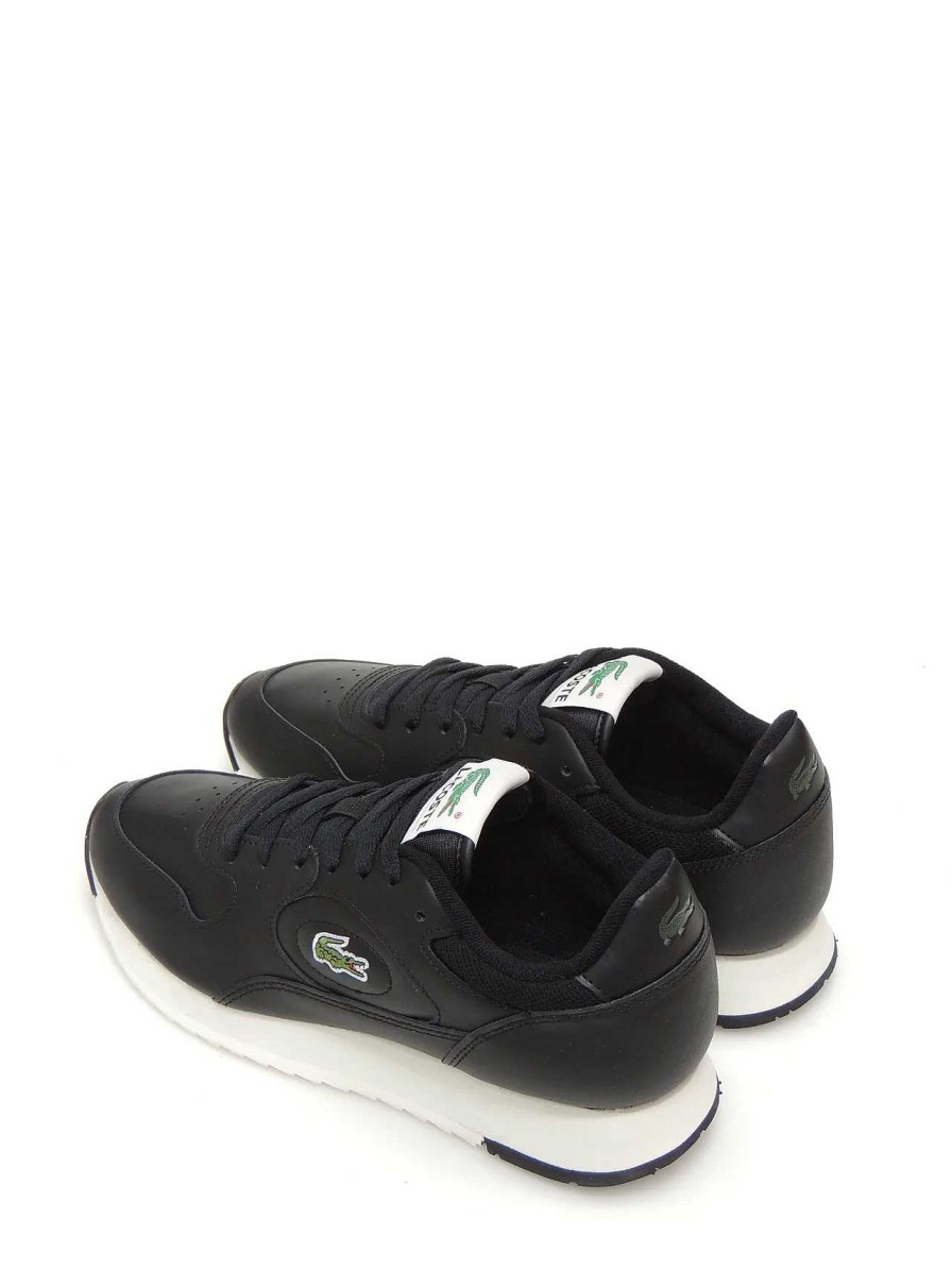 Hombre LACOSTE | Sneakers Lacoste Linetrack Piel Negro