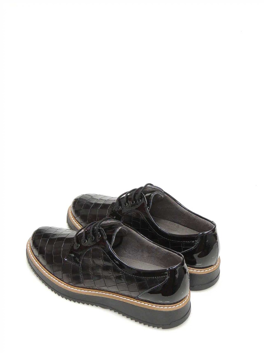 Mujer PITILLOS | Zapatos Blucher Pitillos 5391 Piel Negro