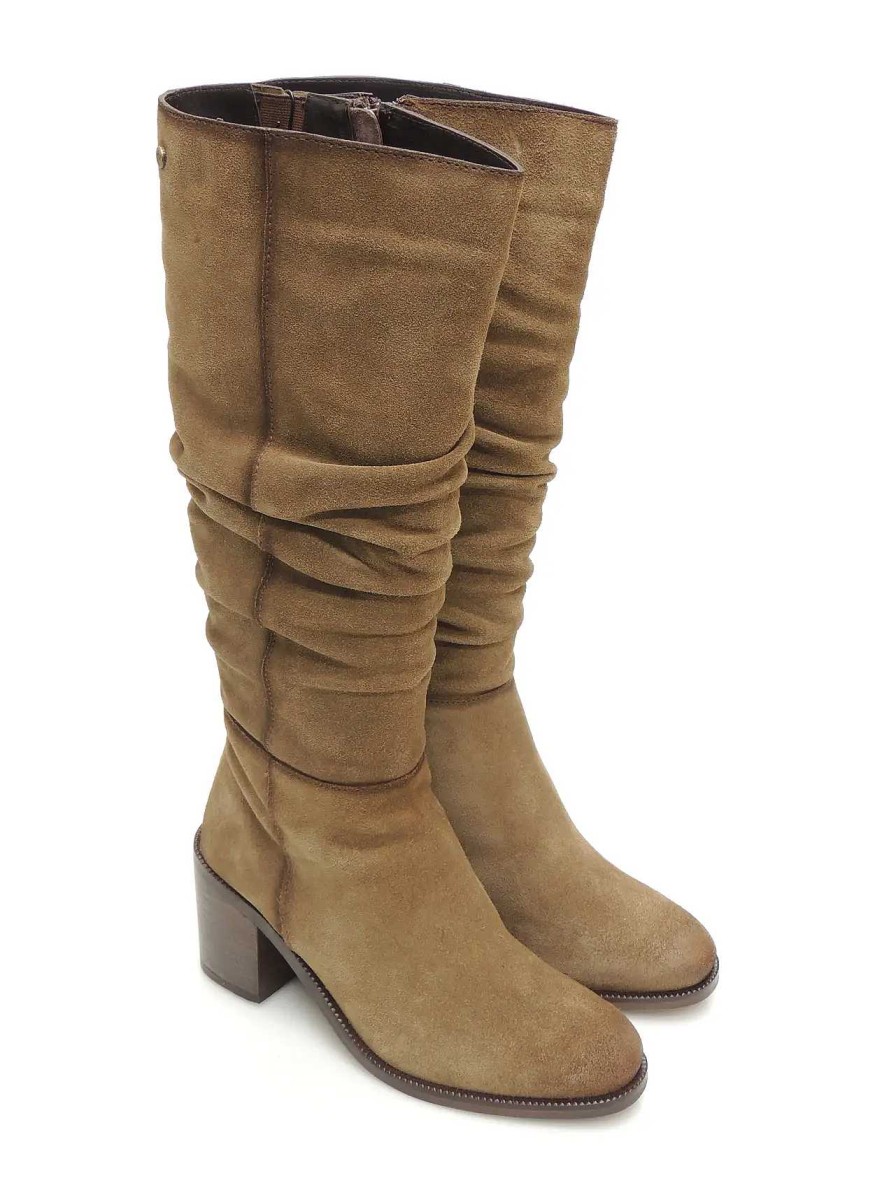 Mujer KANGAROOS | Botas Cana Alta Kangaroos 403-5 Serraje Taupe