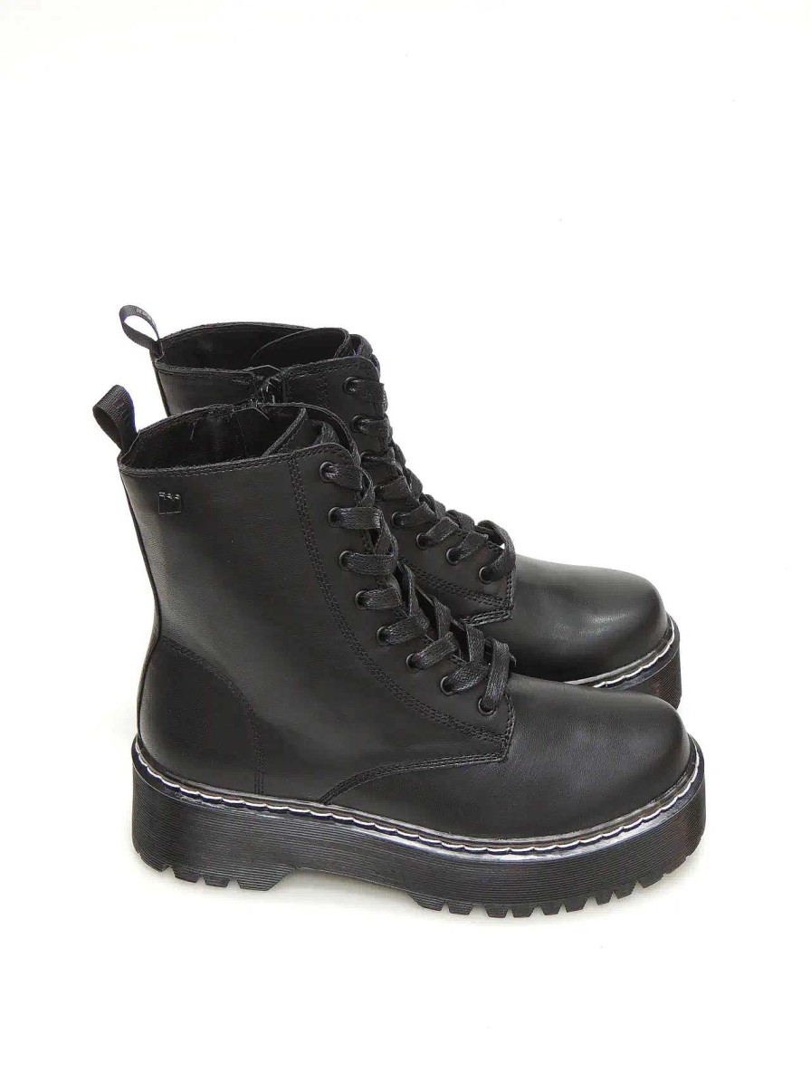 Mujer MUSTANG | Botas Militares Mustang 50176 Polipiel Negro