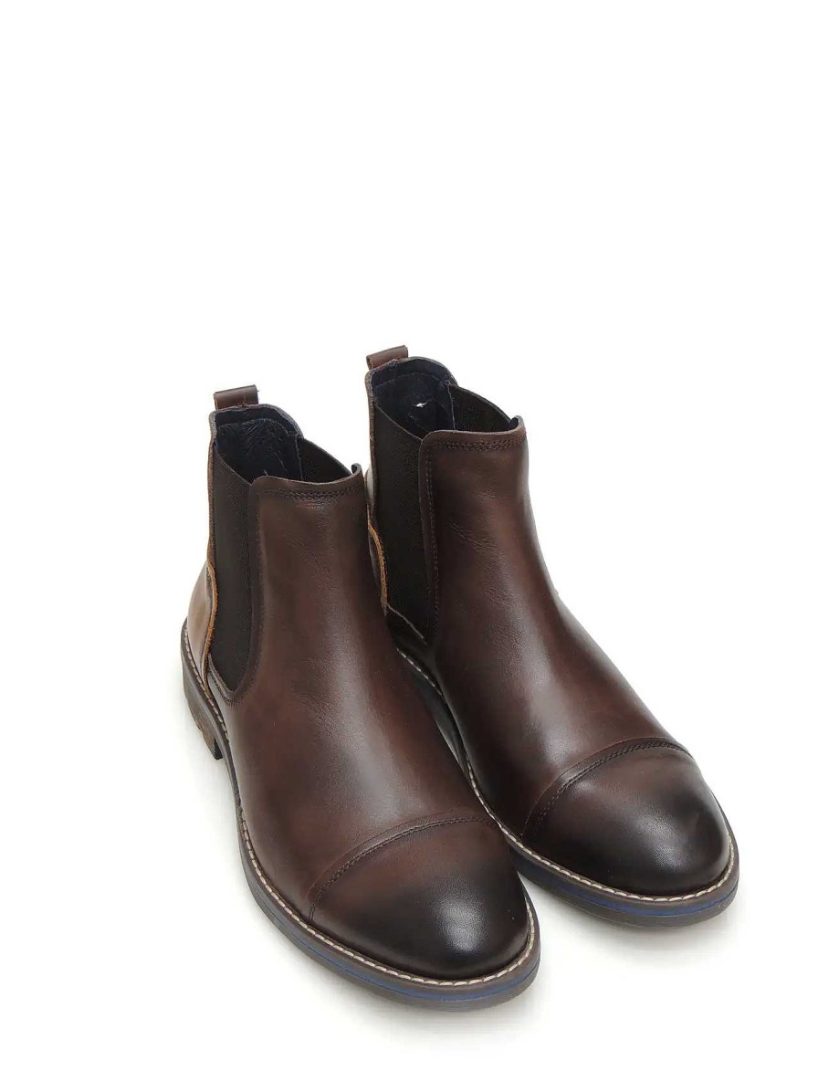 Hombre PIKOLINOS | Botines Chelsea Pikolinos M2M-8016 Piel Marron