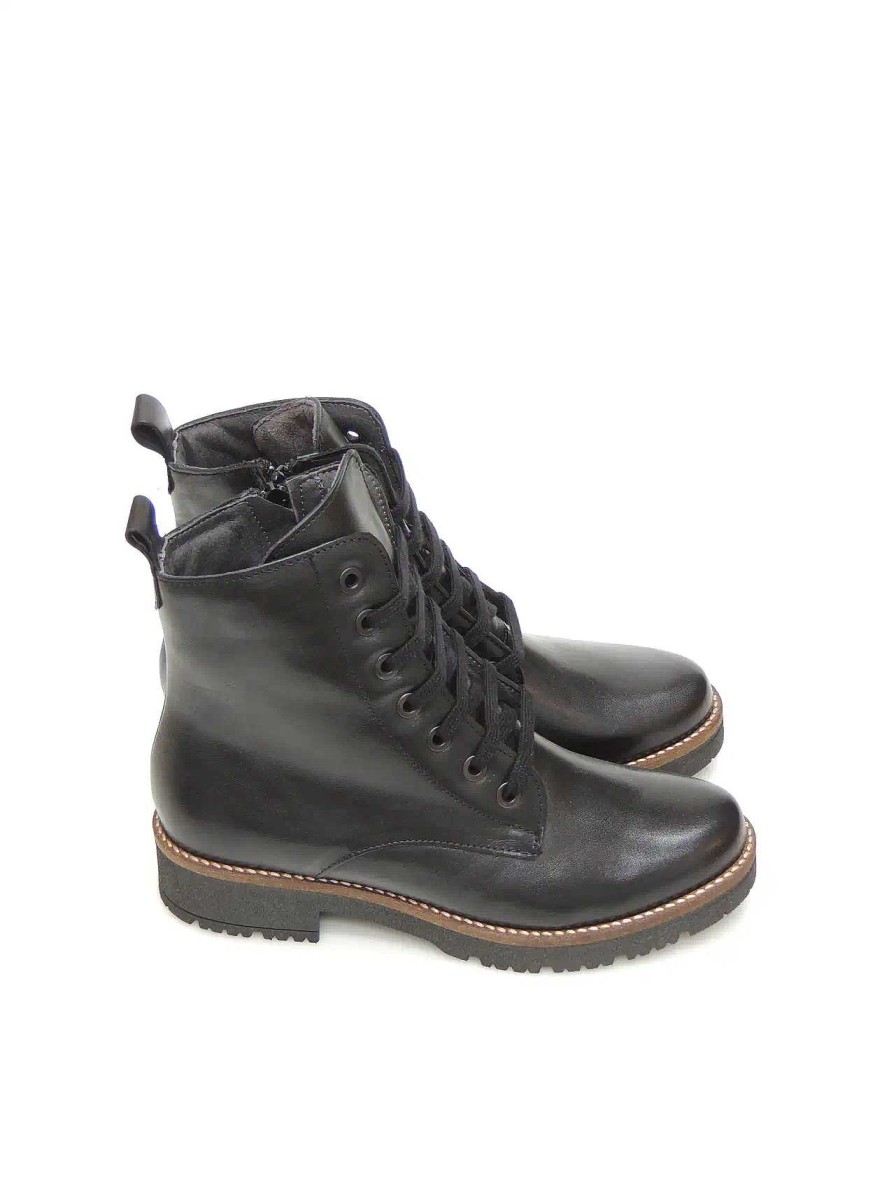 Mujer PITILLOS | Botas Militares Pitillos 5375 Piel Negro