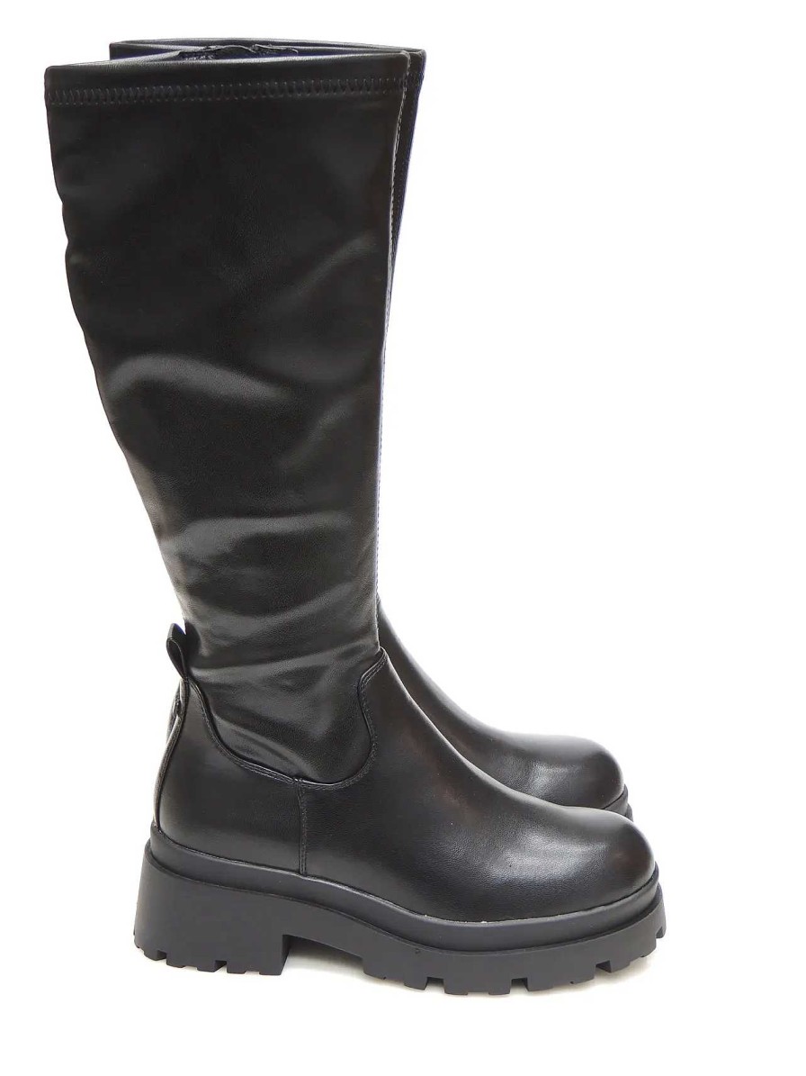 Mujer MUSTANG | Botas Cana Alta Mustang 53594 Polipiel Negro