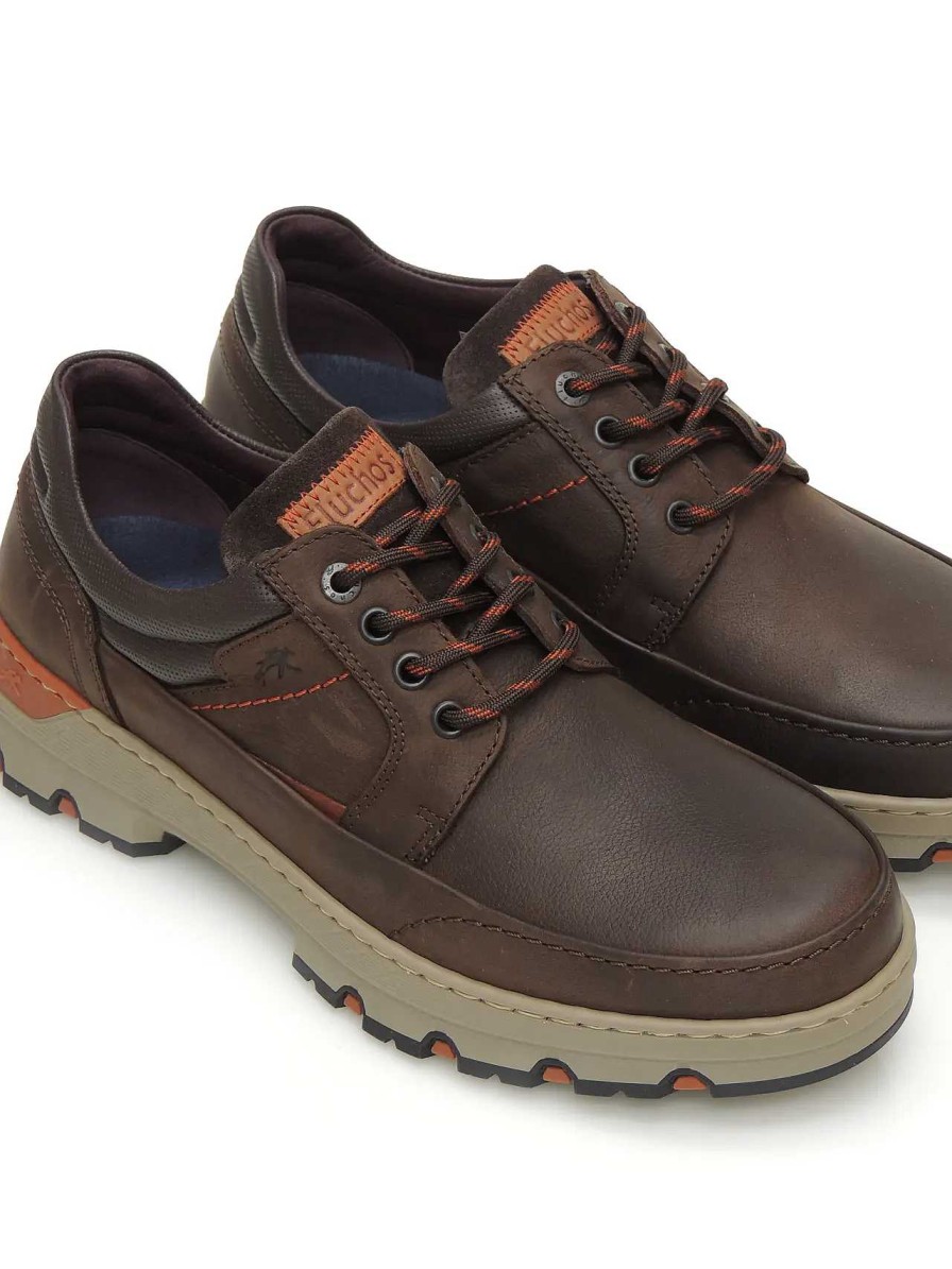 Hombre FLUCHOS | Zapatos Derby Fluchos F1843 Piel Marron