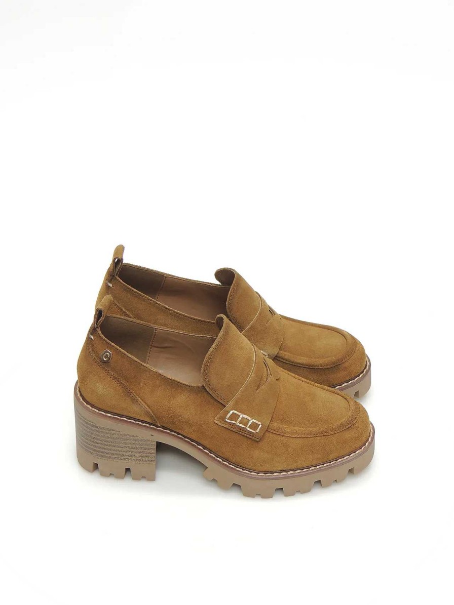 Mujer CARMELA | Mocasines Carmela 16110901 Serraje Camel