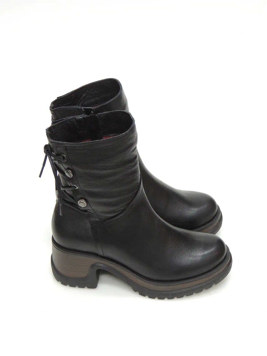 Mujer PAULA URBAN | Botas Media Cana Paula Urban 22-1343 Piel Negro