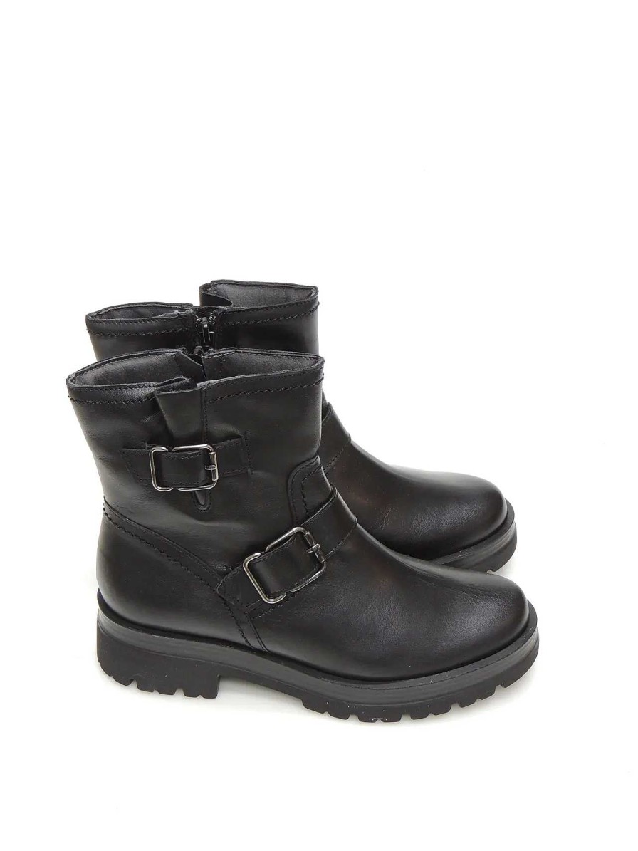 Mujer PITILLOS | Botas Moteras Pitillos 5368 Piel Negro