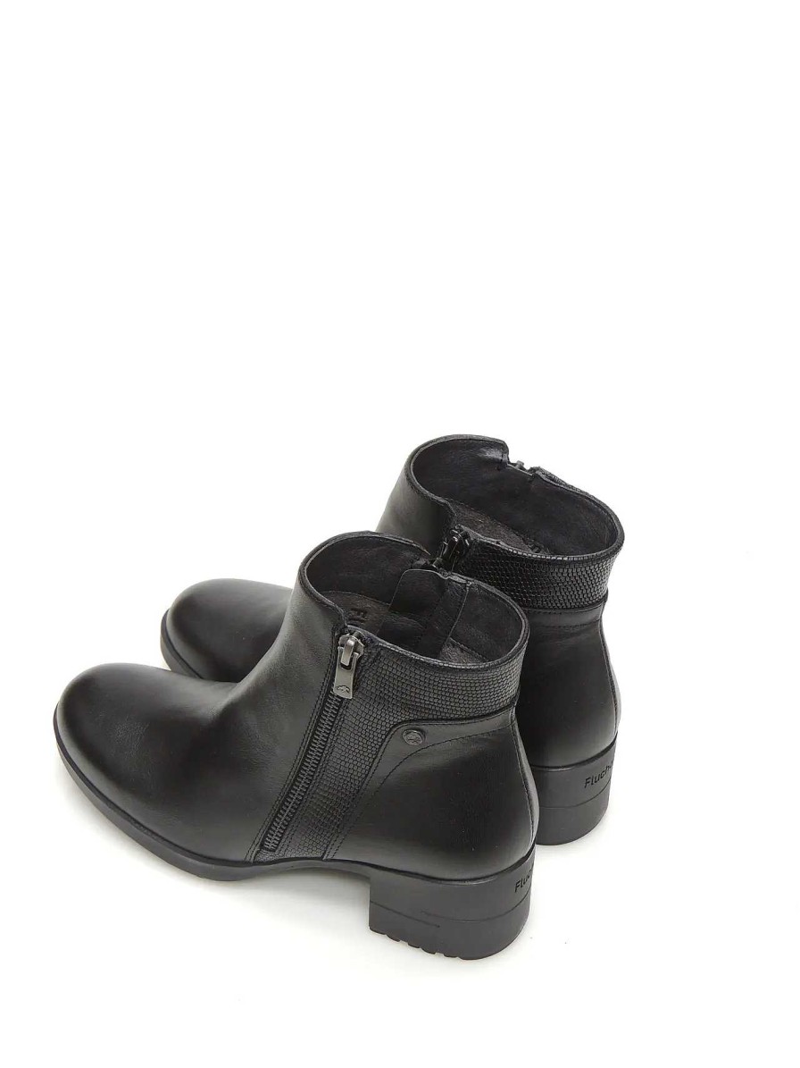 Mujer FLUCHOS | Botines Fluchos F1367 Piel Negro